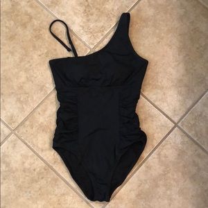 Garnet Hill One-Shoulder One-Piece Swimsuit